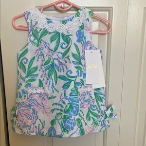 Baby Lilly Pulitzer Shift Blue and Green Floral